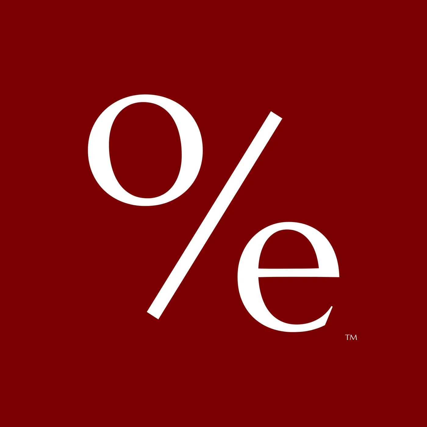 The o/e monogram on burgundy