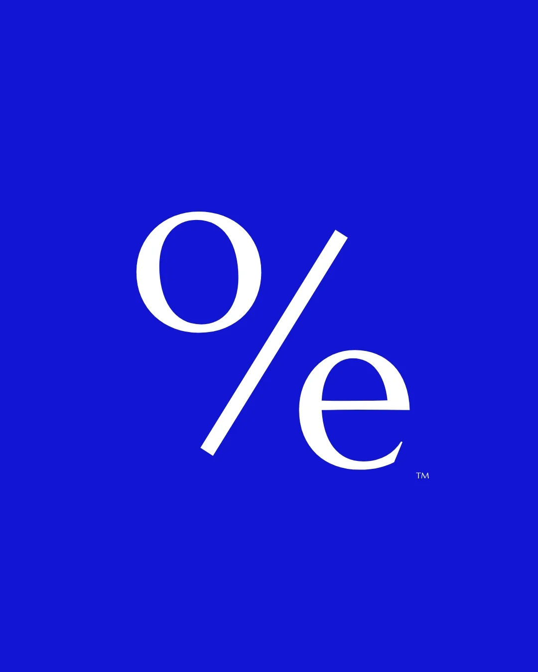 The o/e monogram on cobalt
